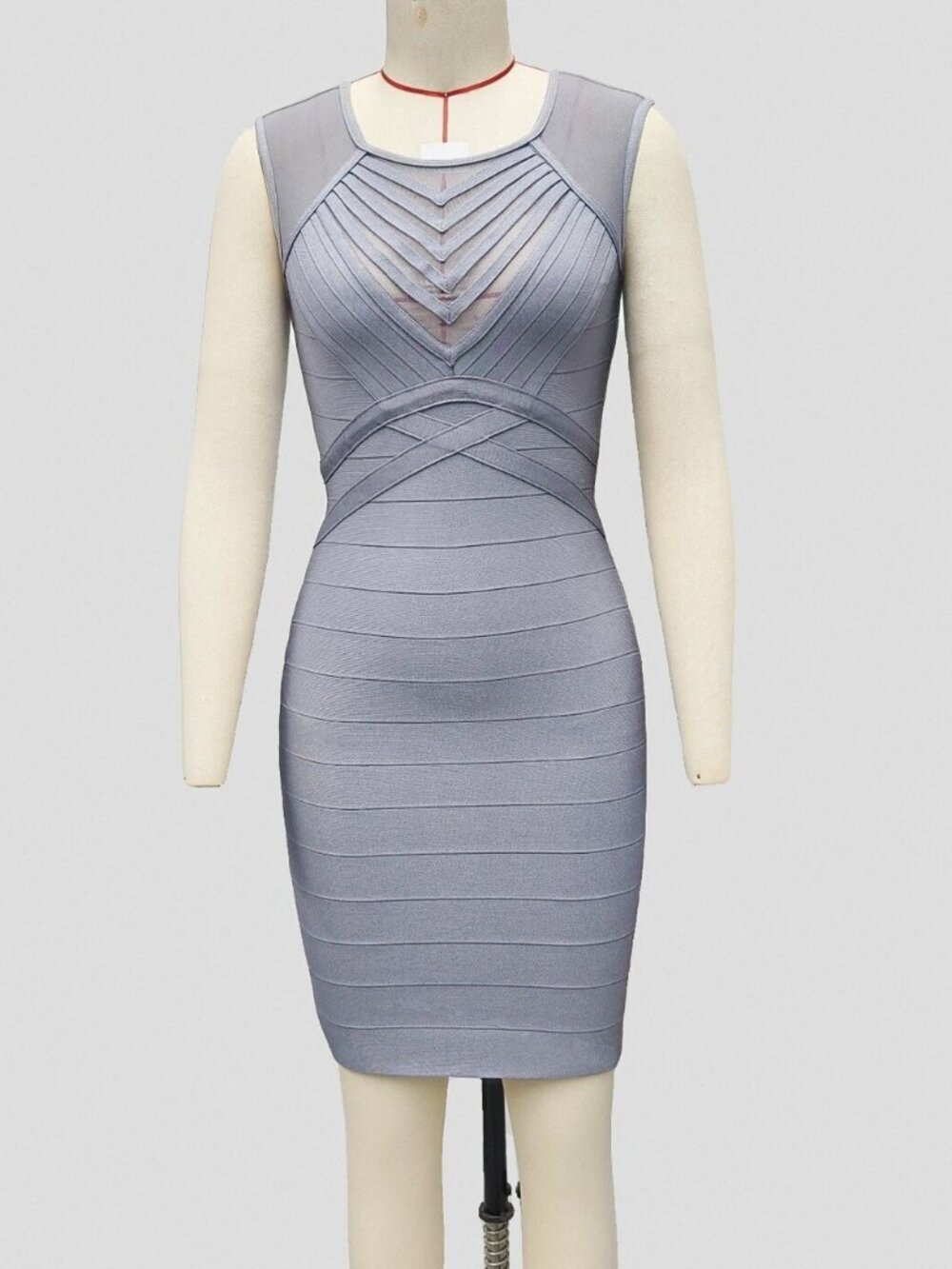 Stunning Geometric Mesh Inset Mini Dress | Luxe Snatched Fit Bodycon